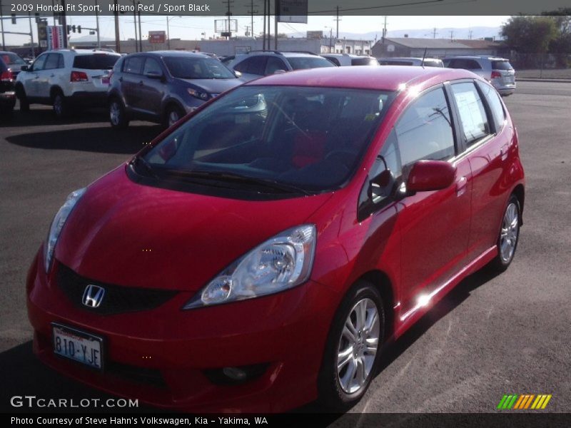 Milano Red / Sport Black 2009 Honda Fit Sport