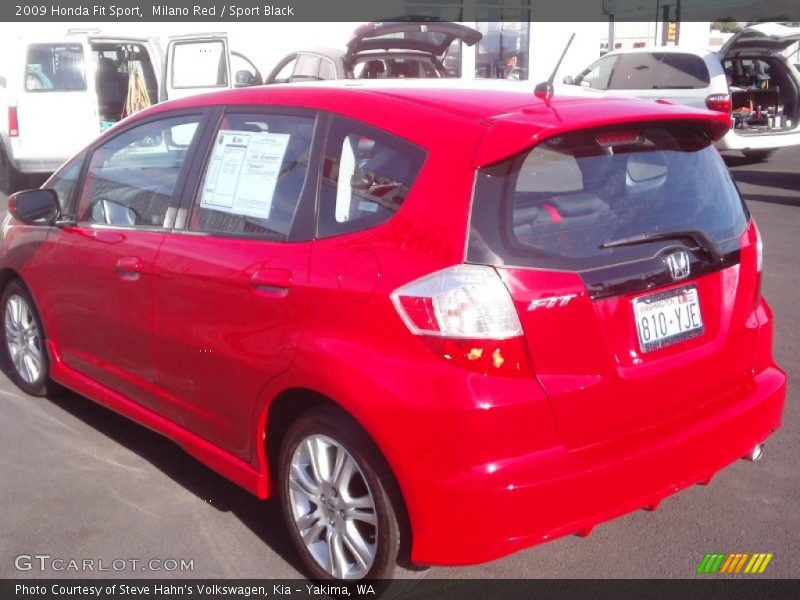 Milano Red / Sport Black 2009 Honda Fit Sport
