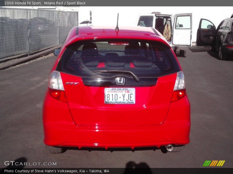 Milano Red / Sport Black 2009 Honda Fit Sport