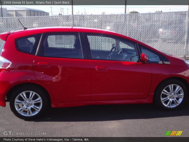 Milano Red / Sport Black 2009 Honda Fit Sport