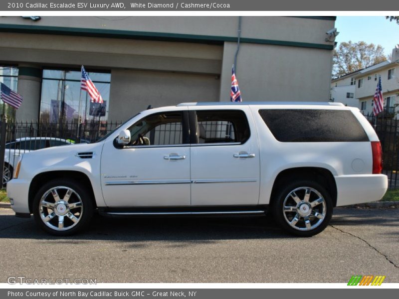 White Diamond / Cashmere/Cocoa 2010 Cadillac Escalade ESV Luxury AWD