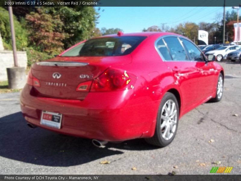 Vibrant Red / Graphite 2009 Infiniti G 37 x S Sedan