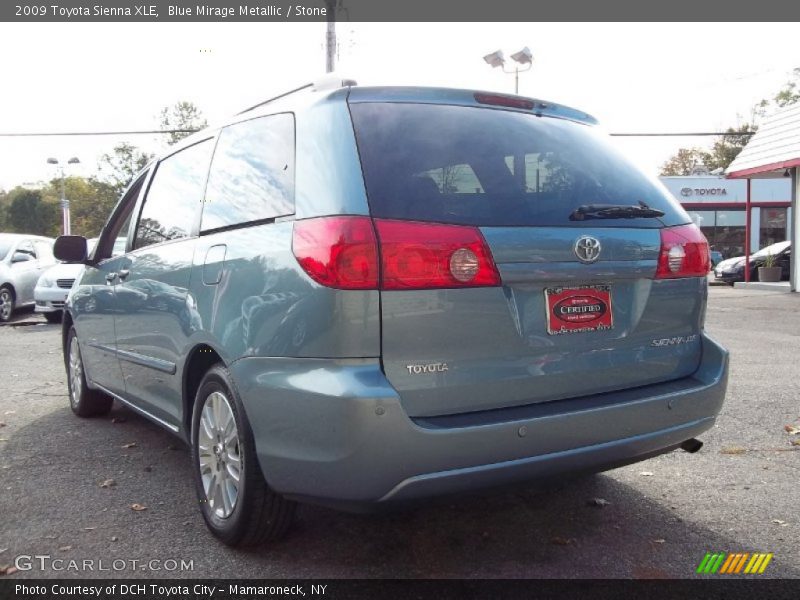 Blue Mirage Metallic / Stone 2009 Toyota Sienna XLE