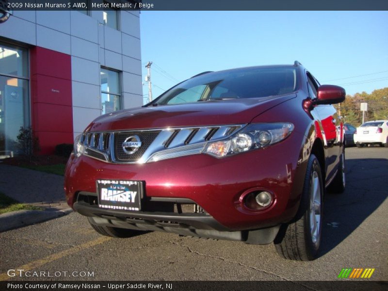 Merlot Metallic / Beige 2009 Nissan Murano S AWD