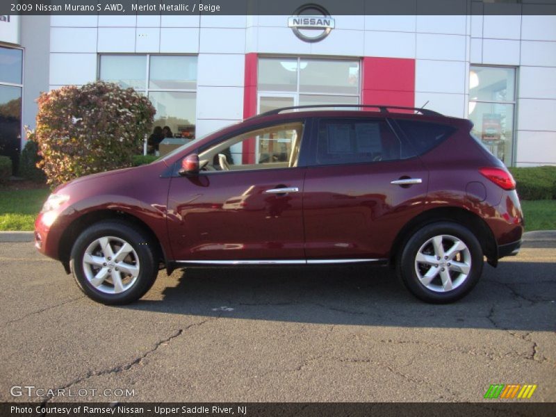 Merlot Metallic / Beige 2009 Nissan Murano S AWD