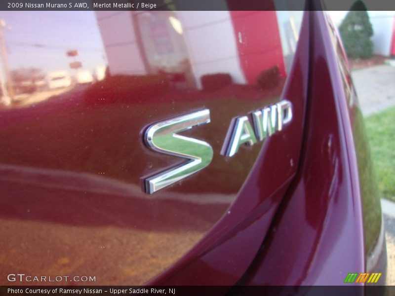 Merlot Metallic / Beige 2009 Nissan Murano S AWD