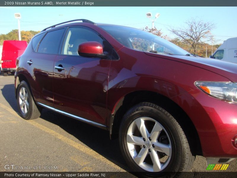 Merlot Metallic / Beige 2009 Nissan Murano S AWD