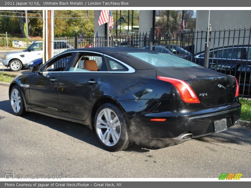 Ultimate Black Metallic / London Tan/Navy Blue 2011 Jaguar XJ XJL