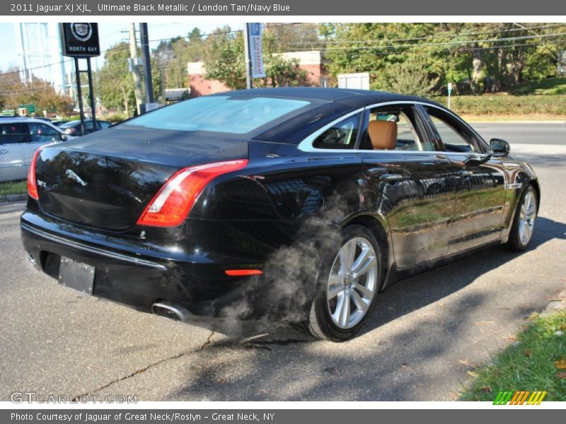 Ultimate Black Metallic / London Tan/Navy Blue 2011 Jaguar XJ XJL