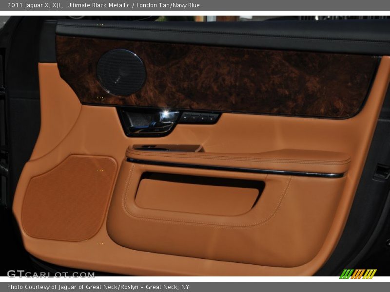 Ultimate Black Metallic / London Tan/Navy Blue 2011 Jaguar XJ XJL
