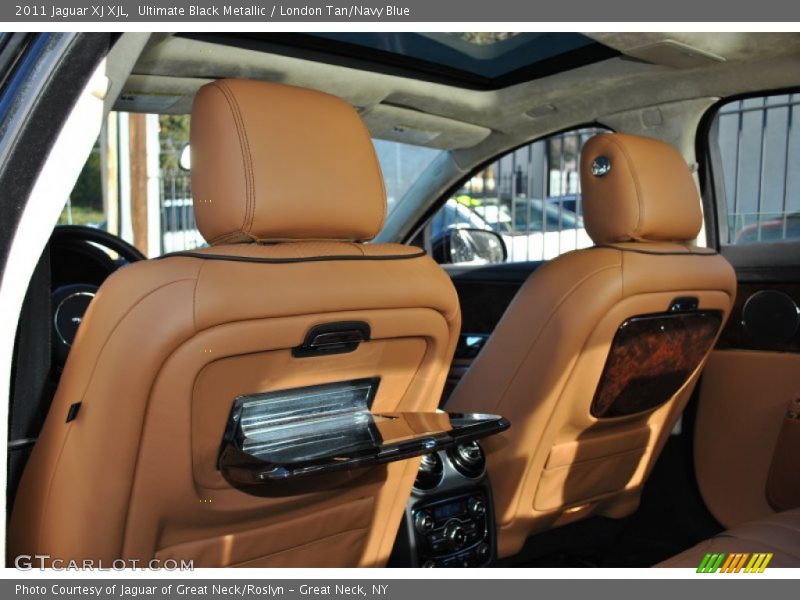 Ultimate Black Metallic / London Tan/Navy Blue 2011 Jaguar XJ XJL