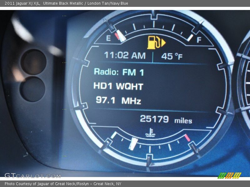Ultimate Black Metallic / London Tan/Navy Blue 2011 Jaguar XJ XJL