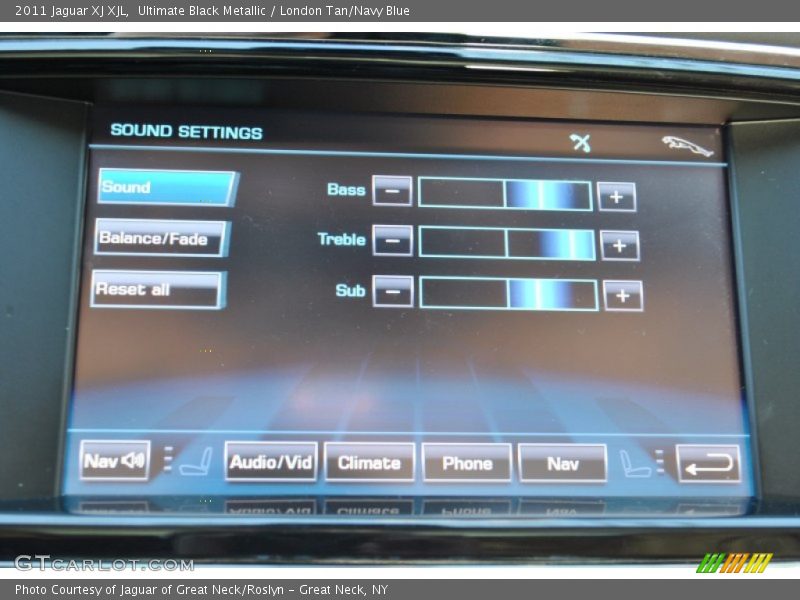 Ultimate Black Metallic / London Tan/Navy Blue 2011 Jaguar XJ XJL
