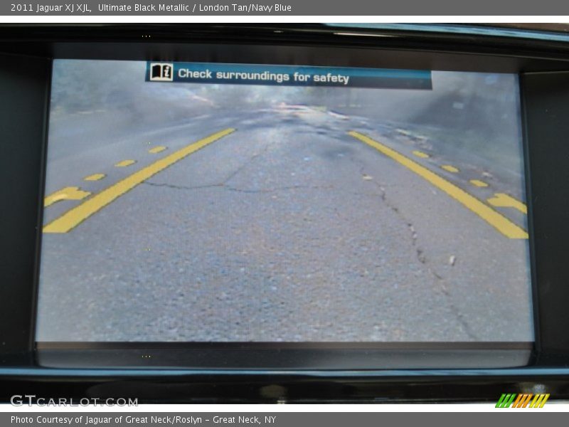 Ultimate Black Metallic / London Tan/Navy Blue 2011 Jaguar XJ XJL