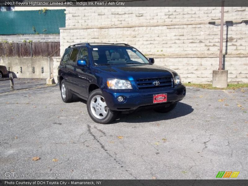 Indigo Ink Pearl / Ash Gray 2007 Toyota Highlander Limited 4WD