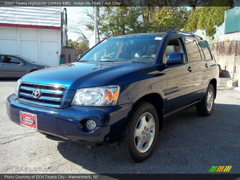 Indigo Ink Pearl / Ash Gray 2007 Toyota Highlander Limited 4WD