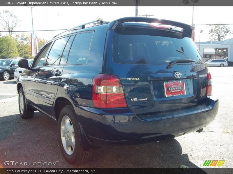 Indigo Ink Pearl / Ash Gray 2007 Toyota Highlander Limited 4WD