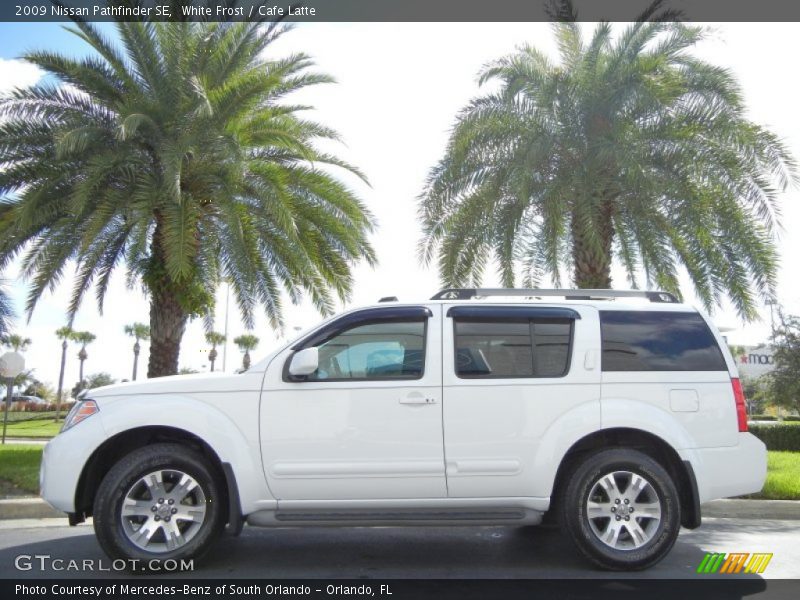White Frost / Cafe Latte 2009 Nissan Pathfinder SE