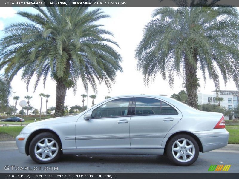 Brilliant Silver Metallic / Ash Grey 2004 Mercedes-Benz C 240 Sedan