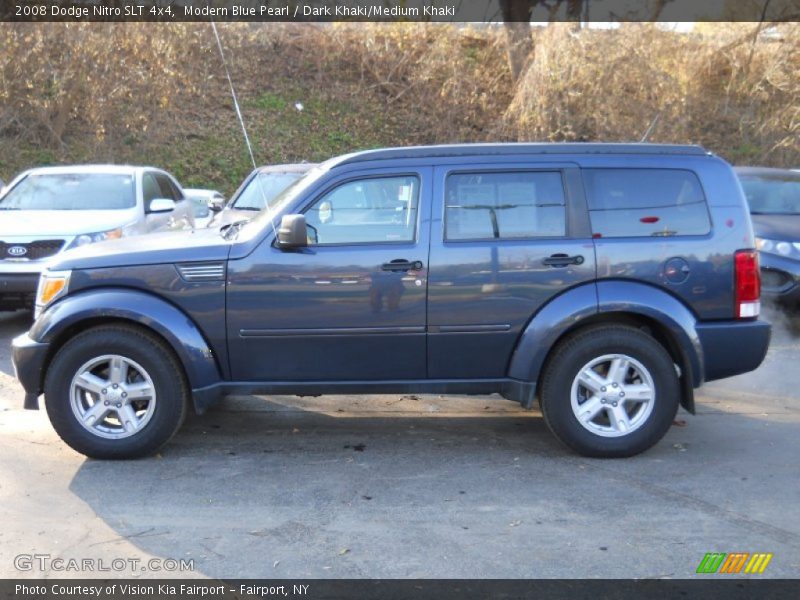 Modern Blue Pearl / Dark Khaki/Medium Khaki 2008 Dodge Nitro SLT 4x4
