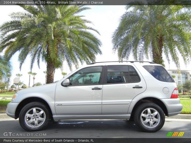 Brilliant Silver Metallic / Charcoal 2004 Mercedes-Benz ML 350 4Matic