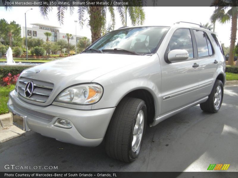 Brilliant Silver Metallic / Charcoal 2004 Mercedes-Benz ML 350 4Matic