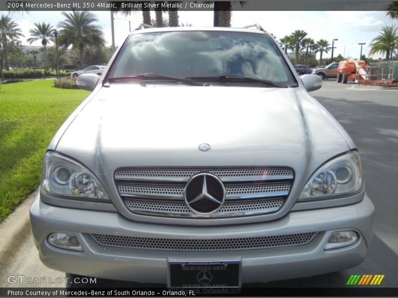 Brilliant Silver Metallic / Charcoal 2004 Mercedes-Benz ML 350 4Matic