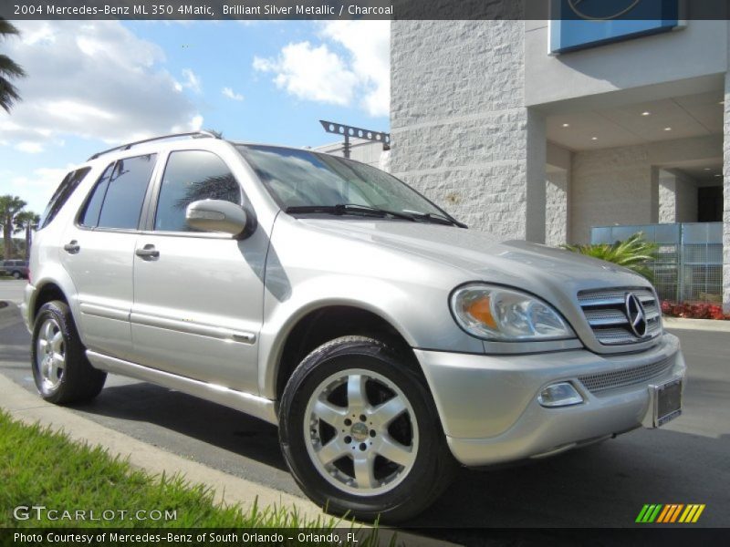 Brilliant Silver Metallic / Charcoal 2004 Mercedes-Benz ML 350 4Matic