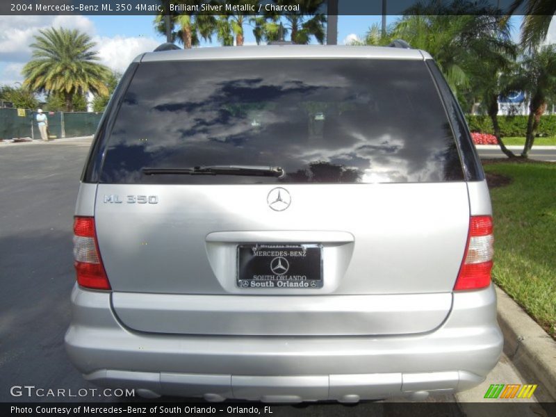 Brilliant Silver Metallic / Charcoal 2004 Mercedes-Benz ML 350 4Matic