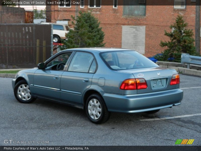 Iced Teal Pearl / Gray 2000 Honda Civic VP Sedan