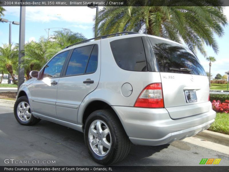 Brilliant Silver Metallic / Charcoal 2004 Mercedes-Benz ML 350 4Matic