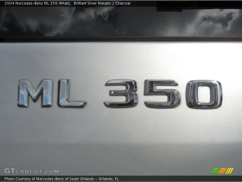 Brilliant Silver Metallic / Charcoal 2004 Mercedes-Benz ML 350 4Matic