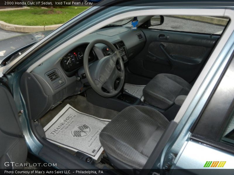 Iced Teal Pearl / Gray 2000 Honda Civic VP Sedan