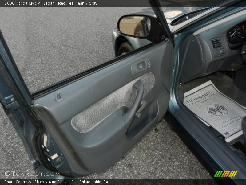 Iced Teal Pearl / Gray 2000 Honda Civic VP Sedan