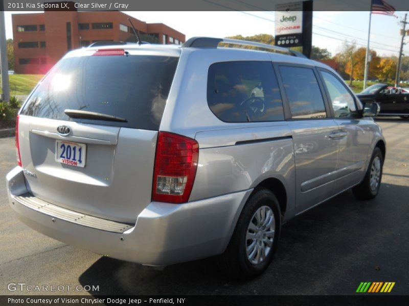 Clear Silver / Gray 2011 Kia Sedona LX