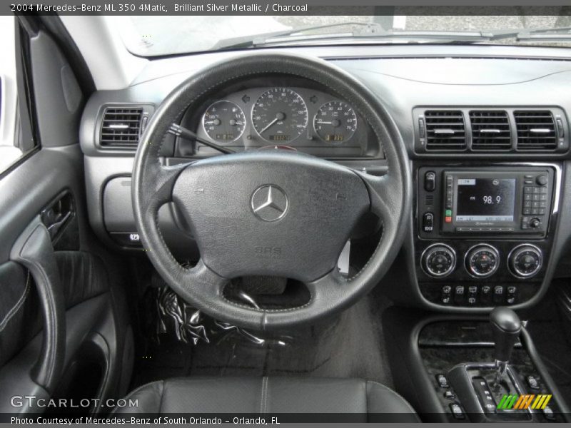 Brilliant Silver Metallic / Charcoal 2004 Mercedes-Benz ML 350 4Matic