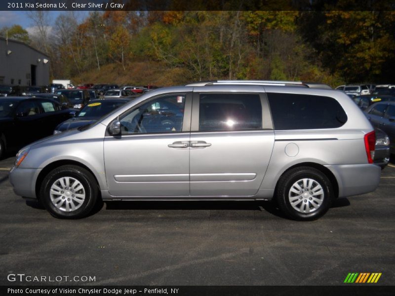 Clear Silver / Gray 2011 Kia Sedona LX