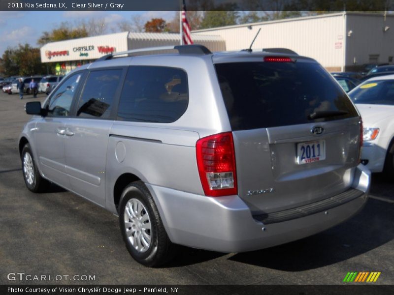 Clear Silver / Gray 2011 Kia Sedona LX