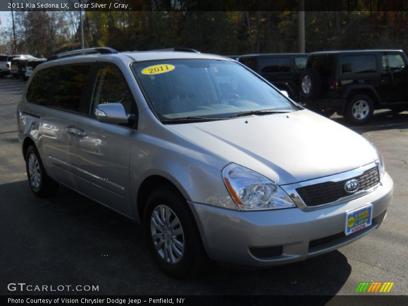 Clear Silver / Gray 2011 Kia Sedona LX