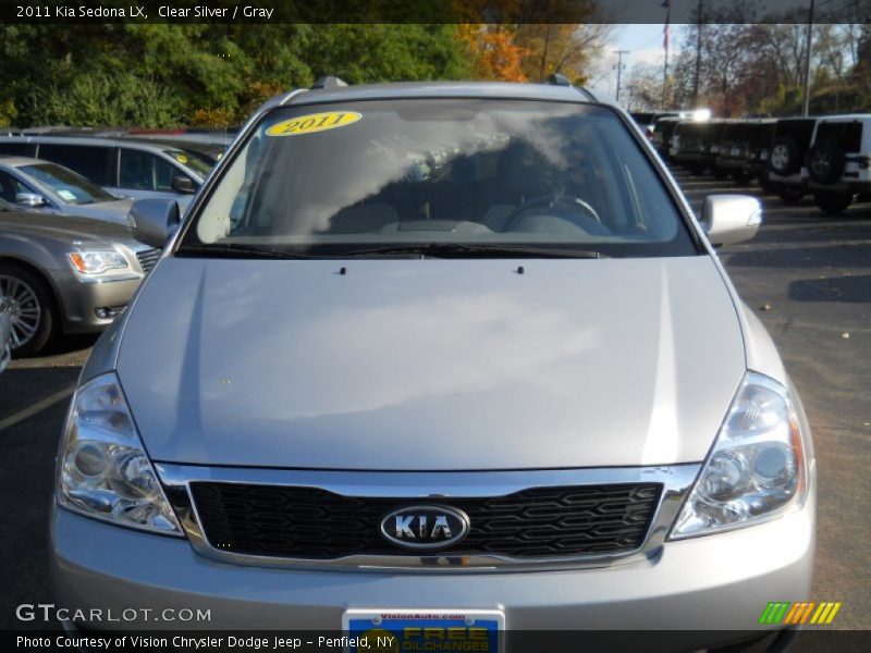 Clear Silver / Gray 2011 Kia Sedona LX