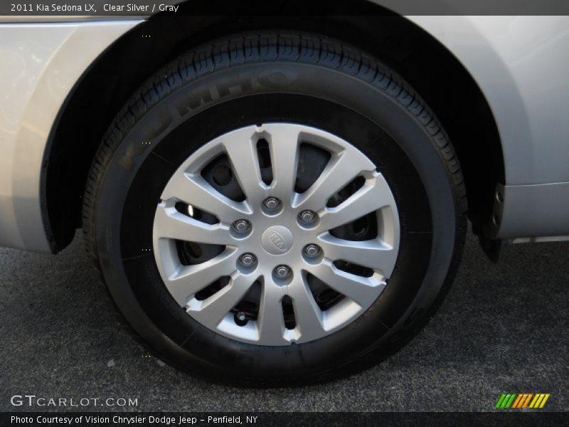 Clear Silver / Gray 2011 Kia Sedona LX