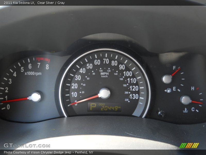 Clear Silver / Gray 2011 Kia Sedona LX