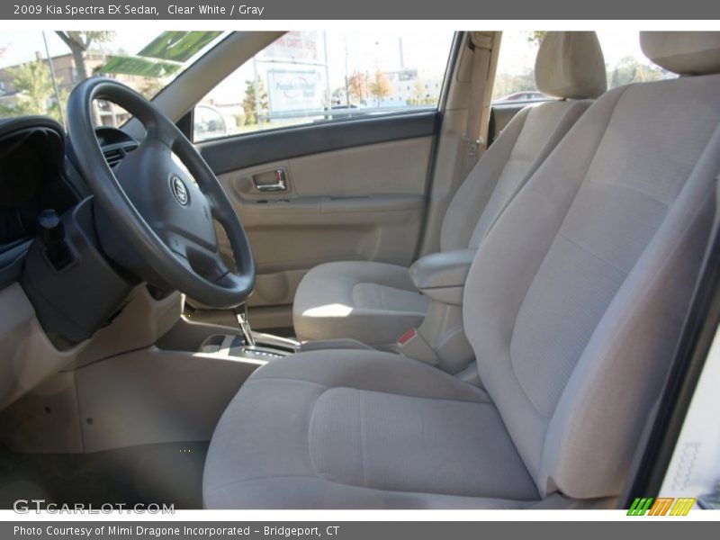 Clear White / Gray 2009 Kia Spectra EX Sedan