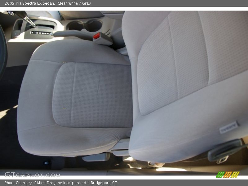 Clear White / Gray 2009 Kia Spectra EX Sedan