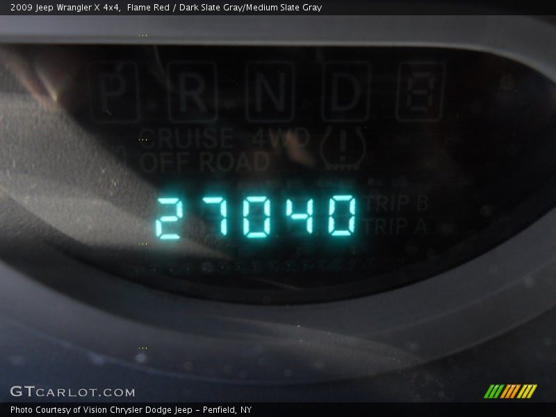 Flame Red / Dark Slate Gray/Medium Slate Gray 2009 Jeep Wrangler X 4x4