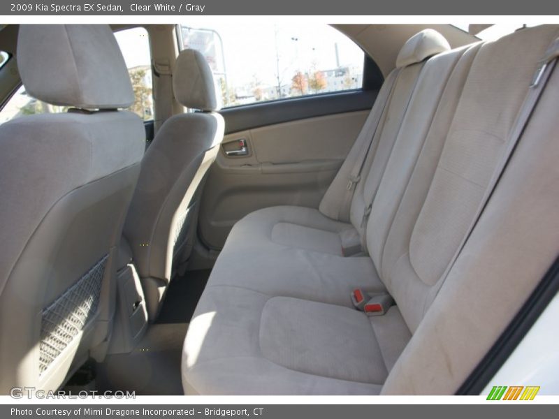Clear White / Gray 2009 Kia Spectra EX Sedan
