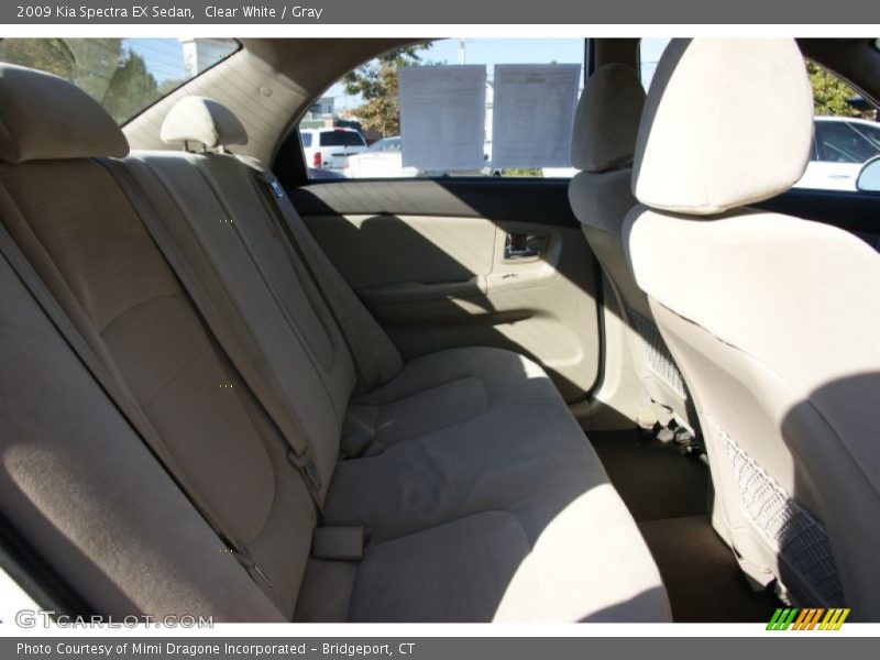 Clear White / Gray 2009 Kia Spectra EX Sedan