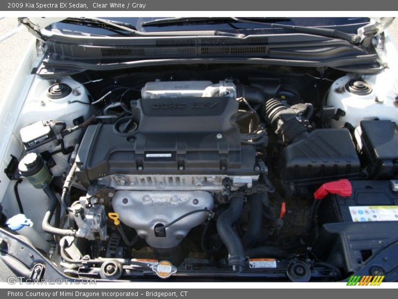 Clear White / Gray 2009 Kia Spectra EX Sedan