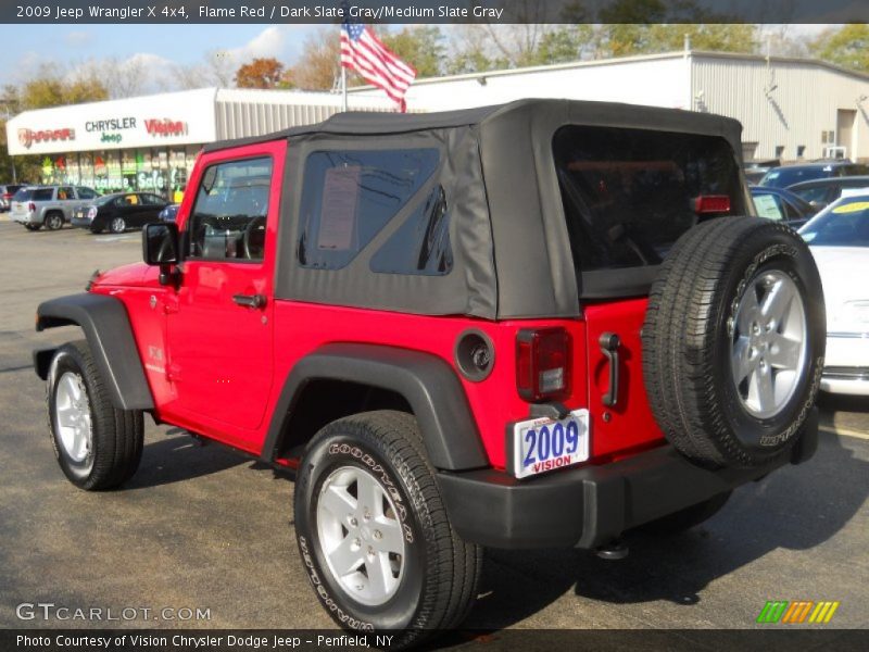 Flame Red / Dark Slate Gray/Medium Slate Gray 2009 Jeep Wrangler X 4x4