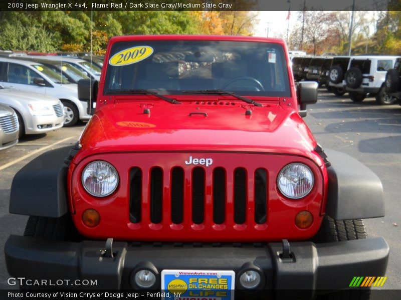 Flame Red / Dark Slate Gray/Medium Slate Gray 2009 Jeep Wrangler X 4x4